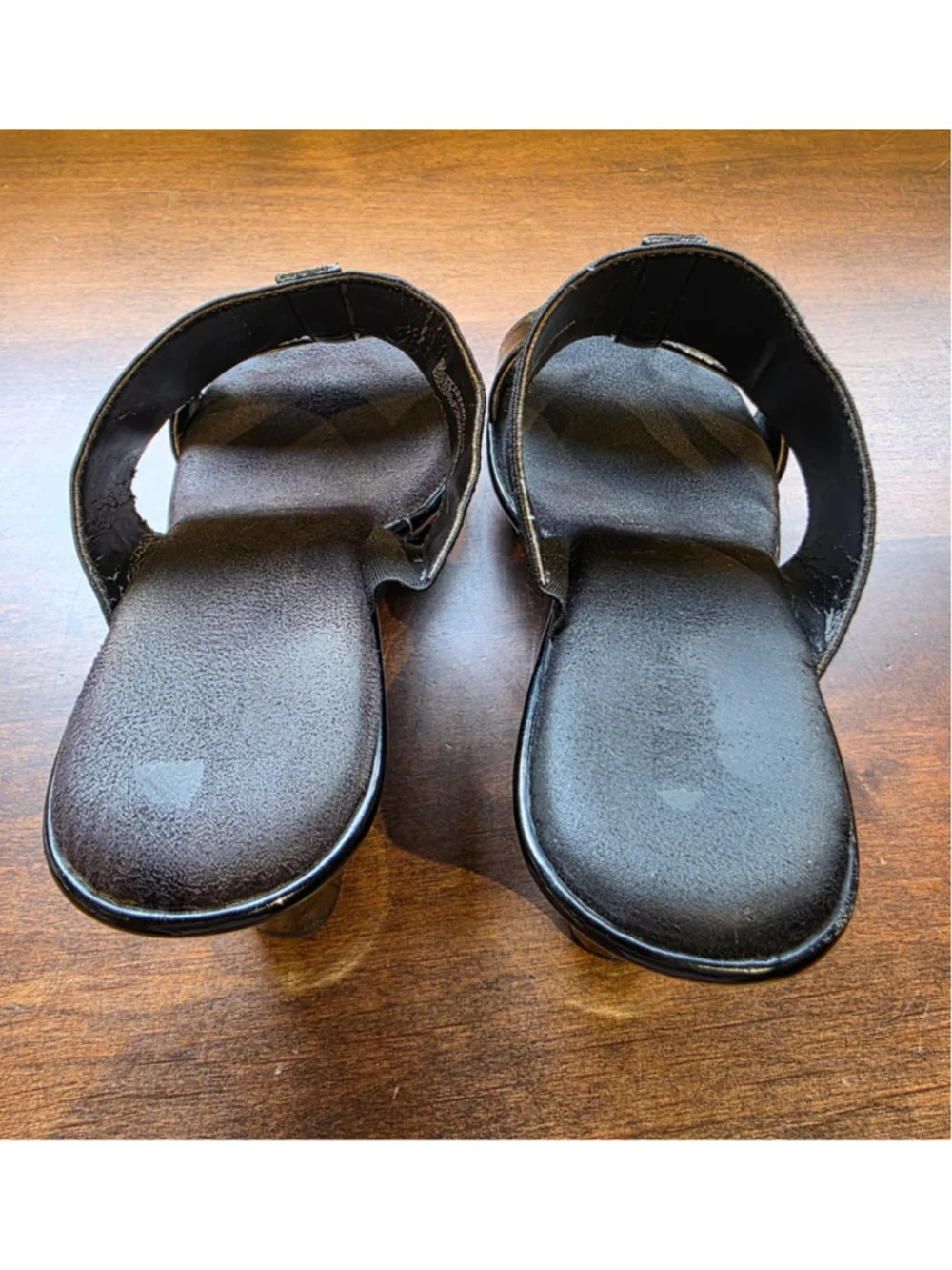 Women's Merona Black Wedge Sandals Size 6.5
